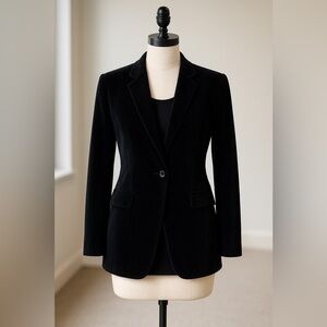 LIZ CLAIBORNE WOMEN'S BLACK SPARKLE GLITTER HOLIDAY BLAZER JACKET SIZE 8P